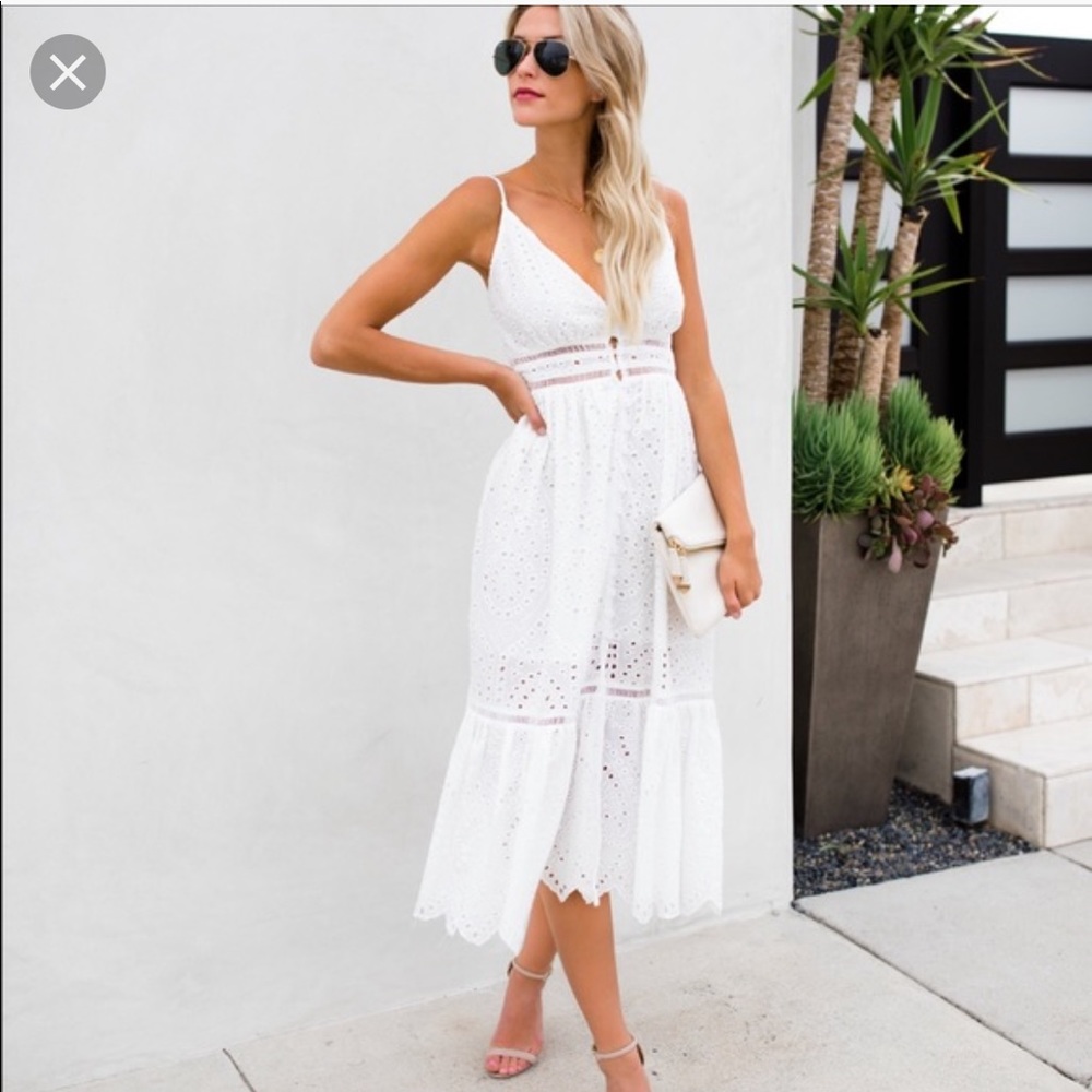 White Eyelet Vicki Dolls Dress